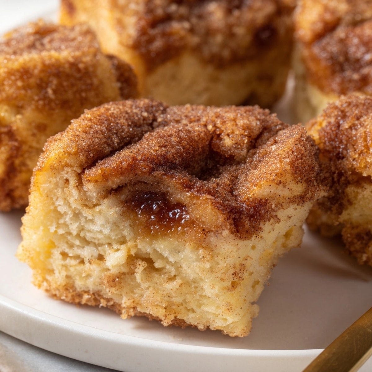 Homemade cinnamon sugar pull-apart bread with a gooey center, perfect for brunch.