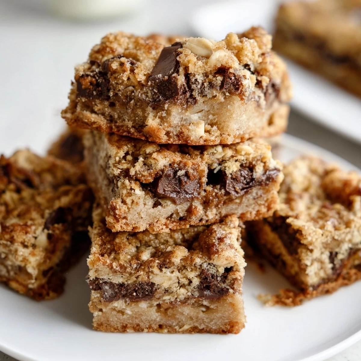 Chewy Cinnamon Sugar Monster Cookie Bars topped with sweet chocolate candies and spices.  