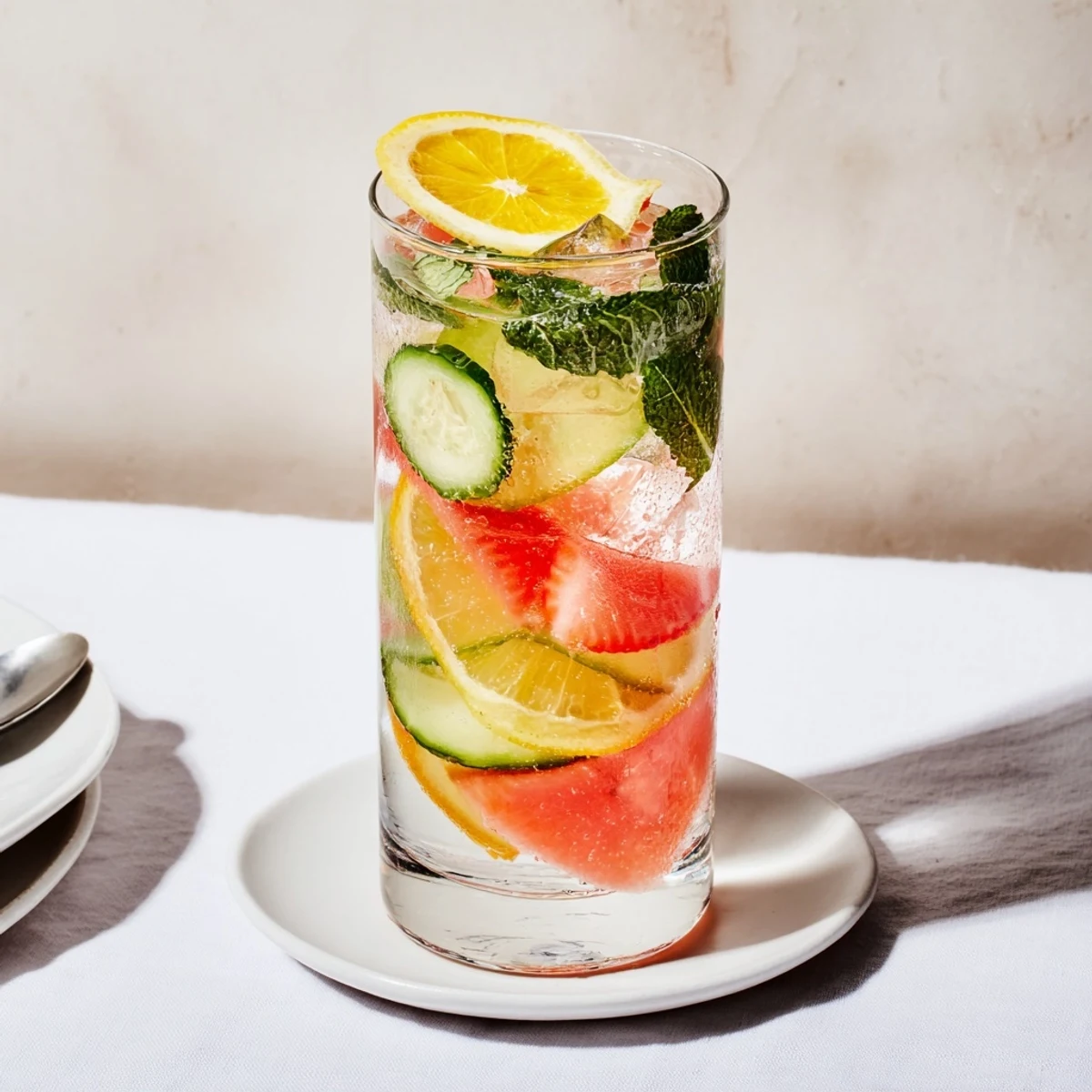Hydrating water-based mocktails infused with herbs and fruit for a tasty treat.