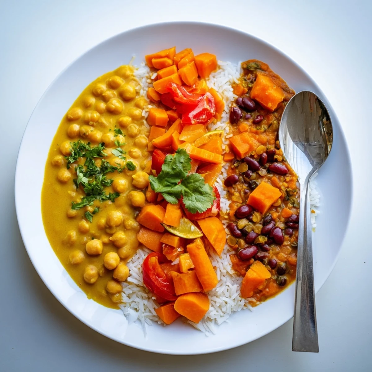 Vibrant single-pan global curries packed with flavors, perfect for weeknight dinners.  