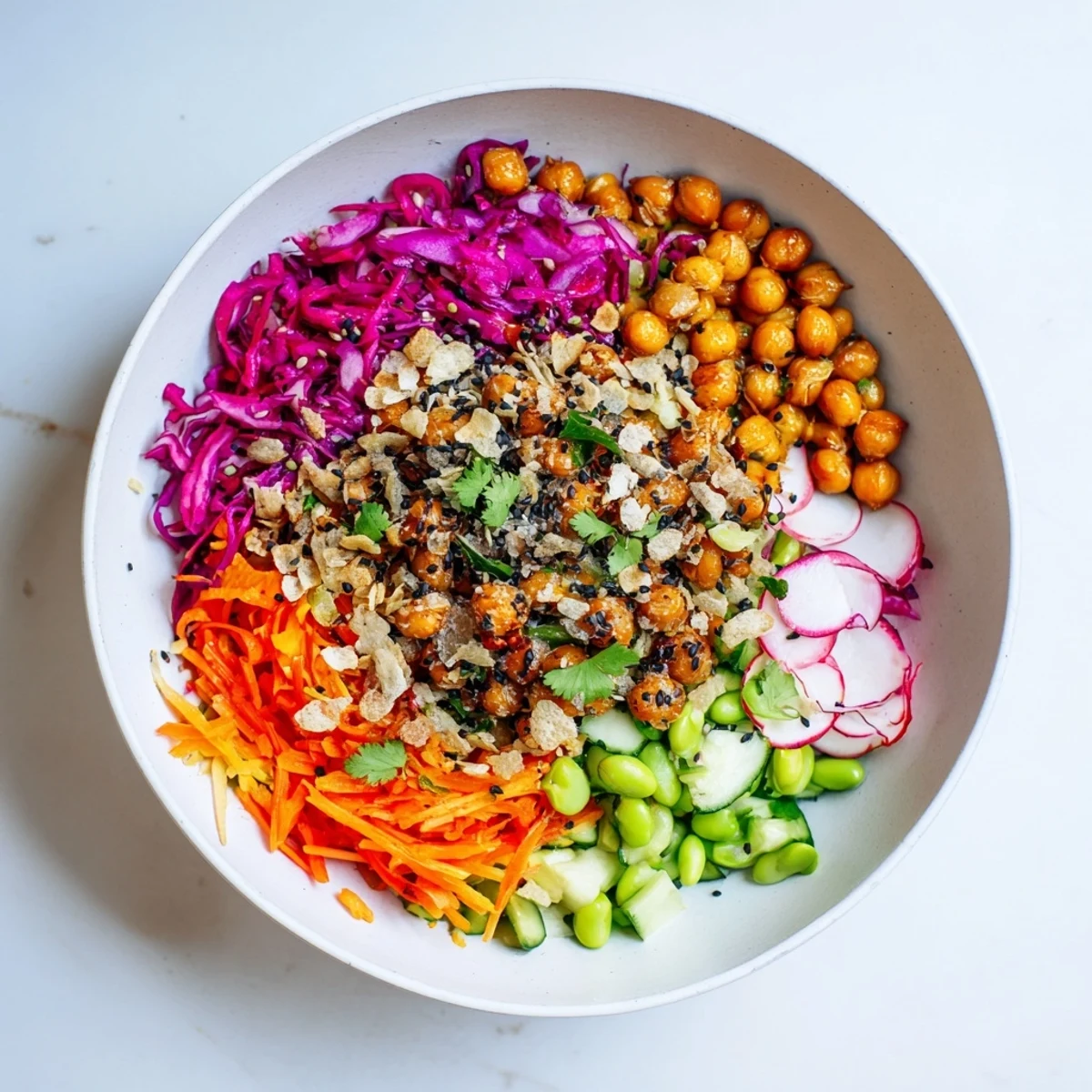 Vibrant ASMR Crunch Snack Bowls bursting with colors and textures for delightful snacking.  