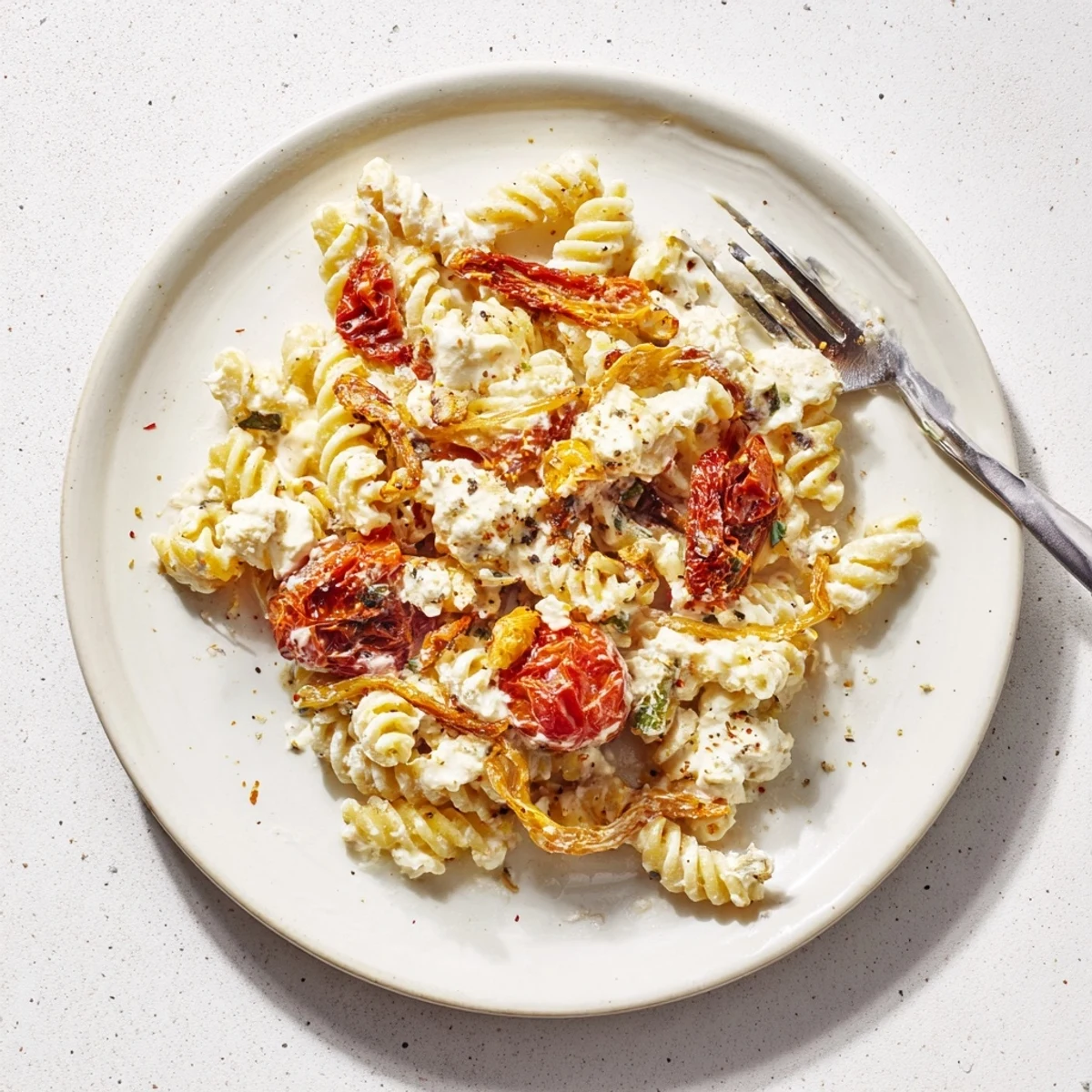Baked Feta Pasta Onions Tomatoes #107