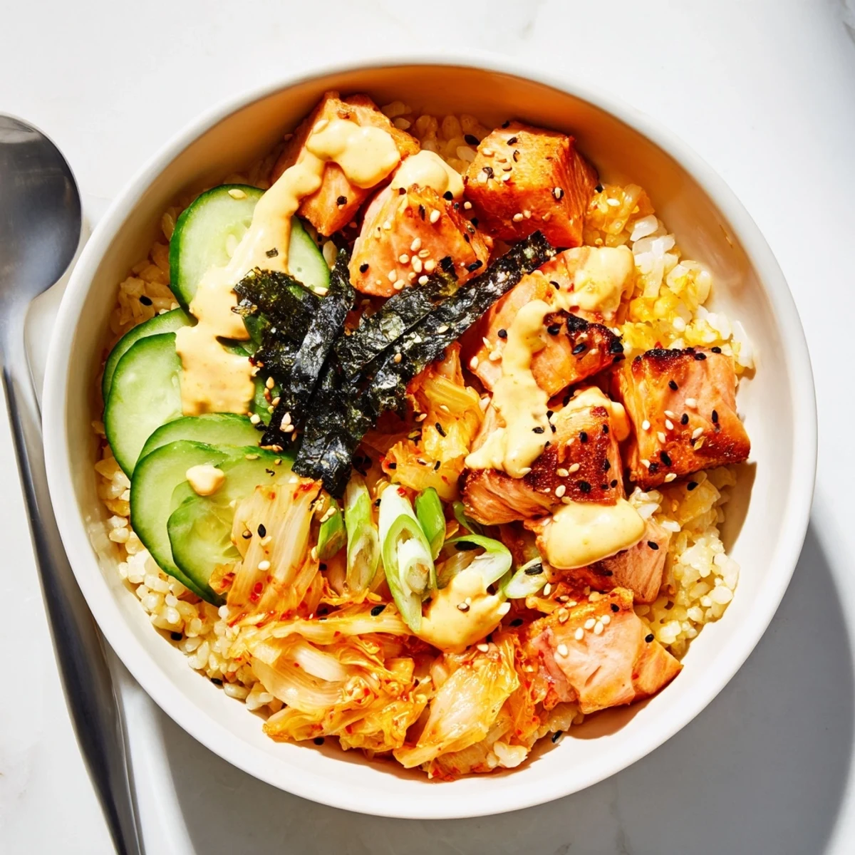 Crispy Salmon Rice Bowl #102
