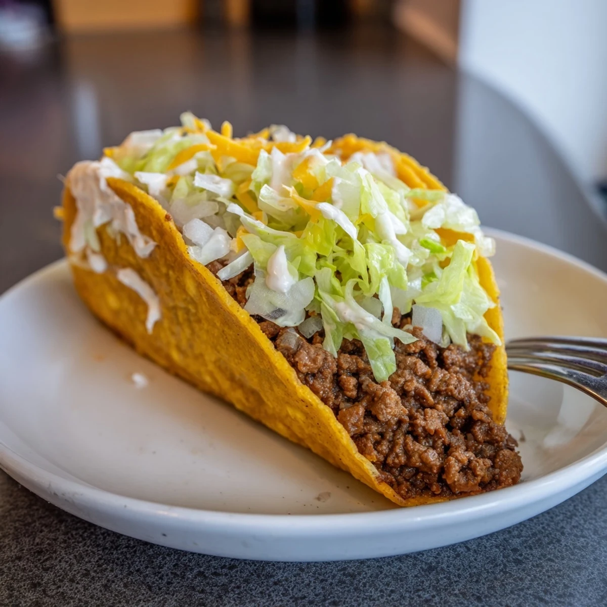 Homemade Cheesy Gordita Crunch tacos, with crisp taco shells wrapped in warm, cheesy tortillas, a perfect dinner.