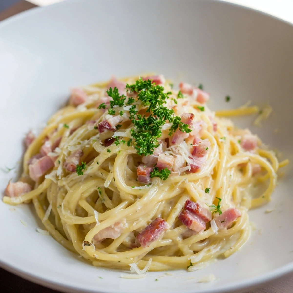 Carbonara Ramen Fusion: creamy, cheesy noodles with crispy bacon, a quick and satisfying dinner.