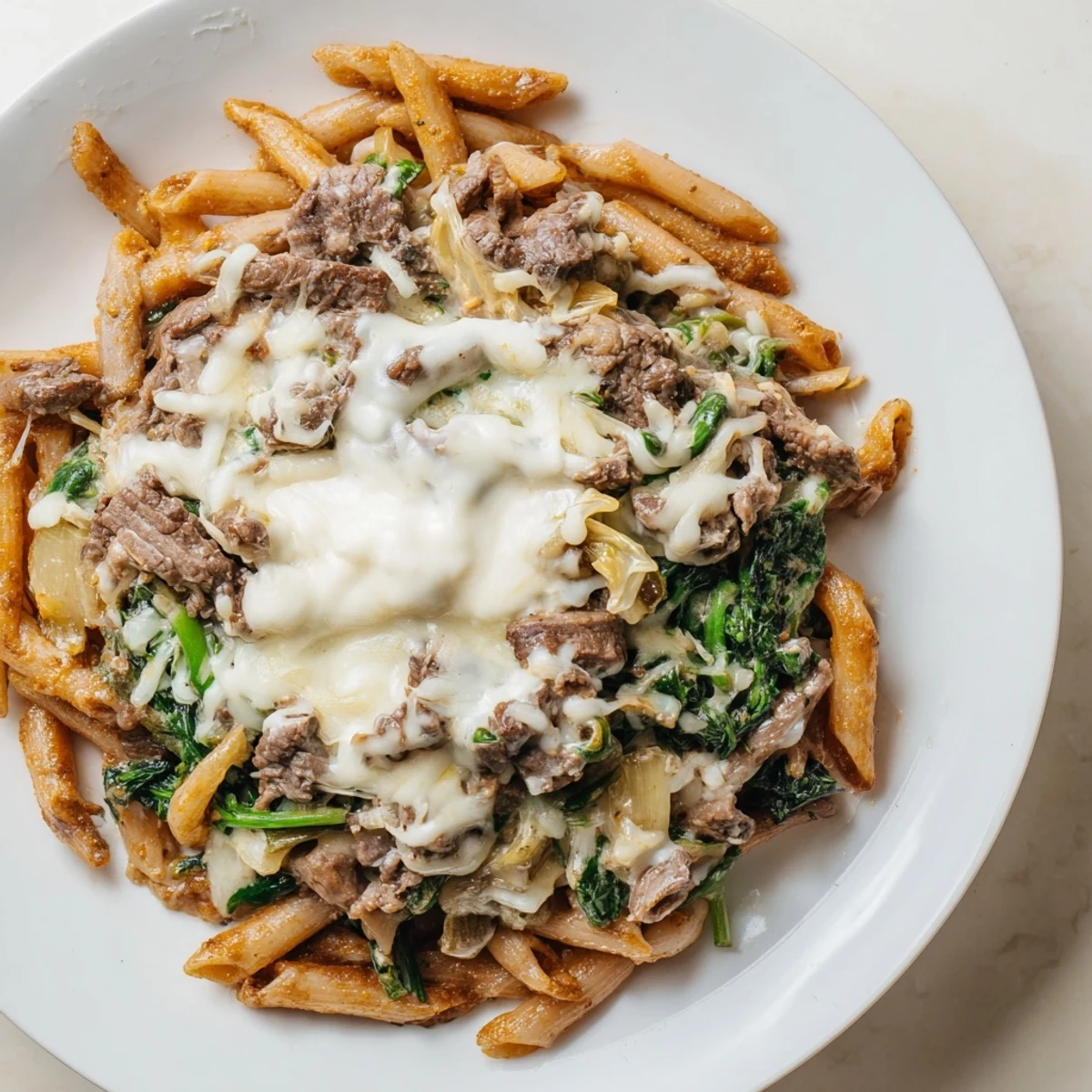 Steak Spinach Artichoke Pasta