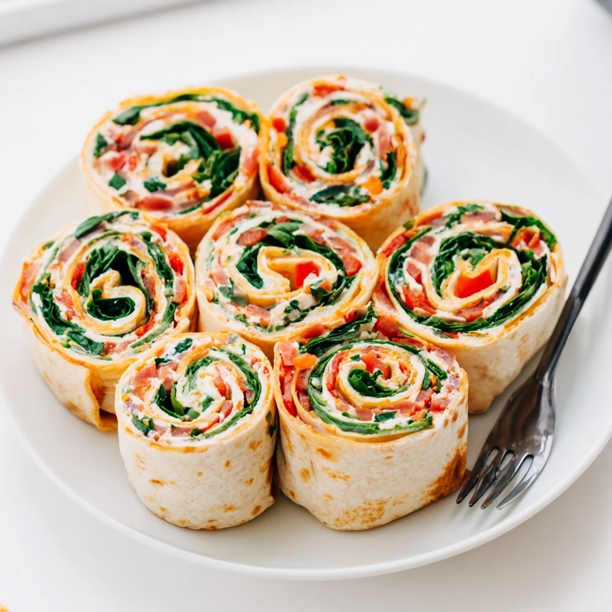 These beautifully arranged Christmas Scarf Tortilla Roll-Ups are a delicious and easy party appetizer you'll love.