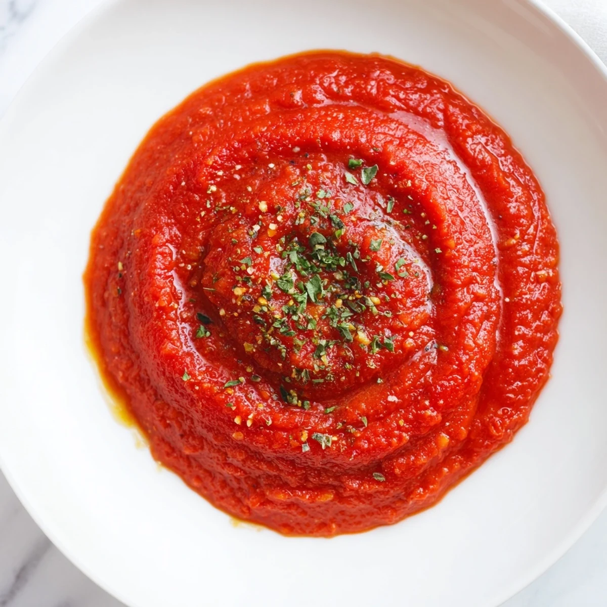 A close-up shot of steaming veggie-loaded tomato pasta sauce, perfect for a cozy, comforting dinner tonight.