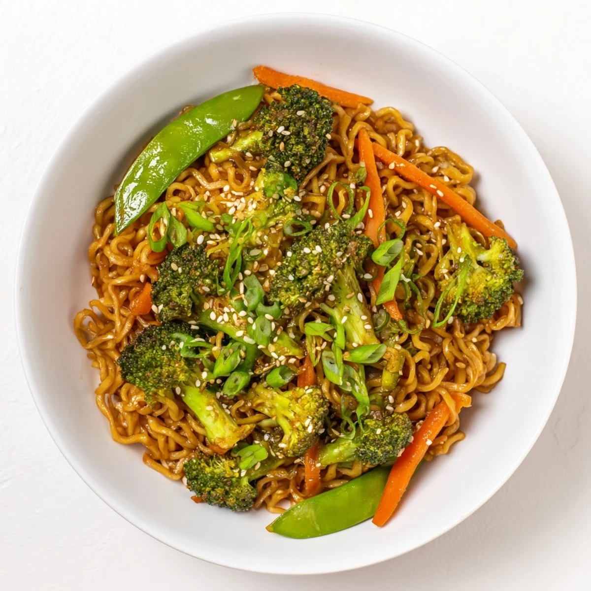 Quick and easy Ramen Noodle Stir-Fry Remix, perfect for a flavorful vegetarian weeknight dinner.