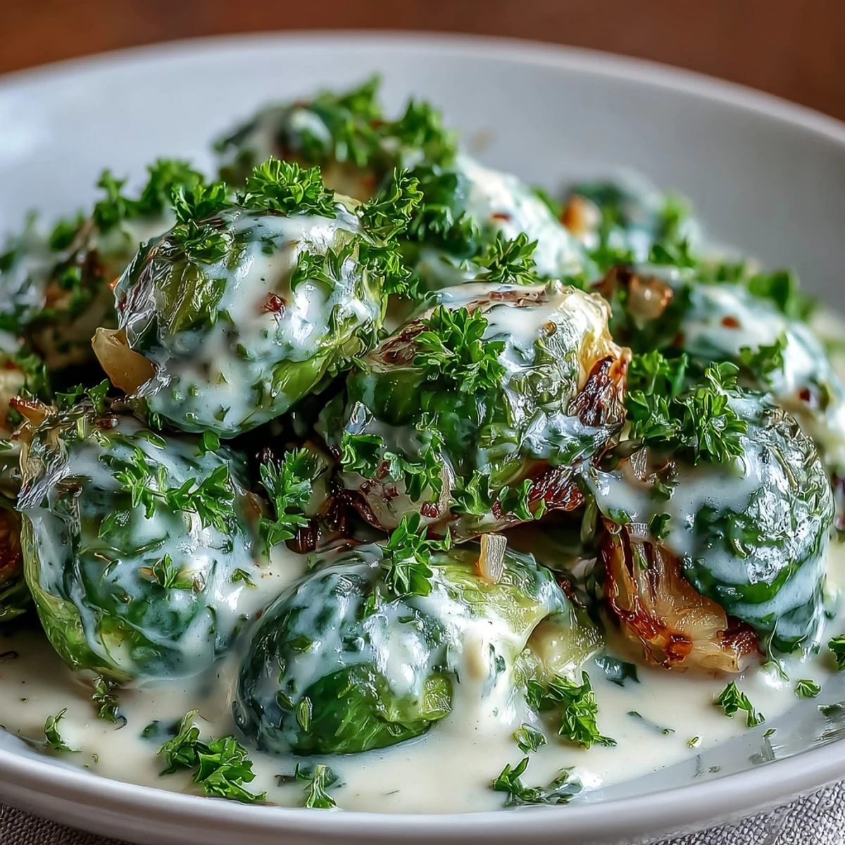 Brussels Sprouts Cream Cheese Mustard
