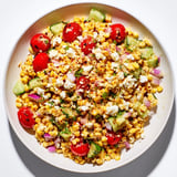 This zesty Mexican Street Corn Chopped Salad features fresh corn, juicy tomatoes, and a spicy kick; ready to serve.