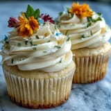 spring cupcakes edible flowers