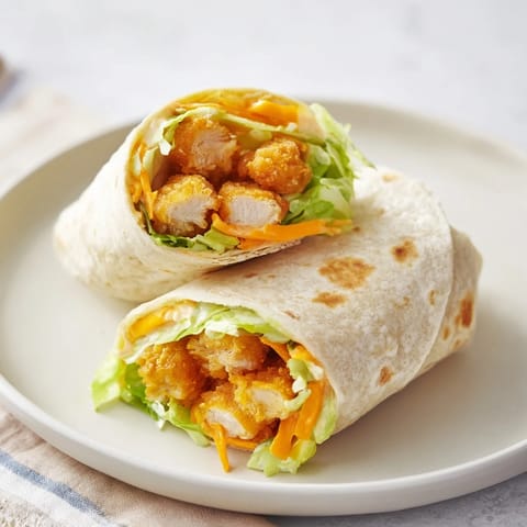 This easy Crispy Chicken Ranch Snack Wrap recipe features tender chicken, wrapped with creamy ranch and cheese.