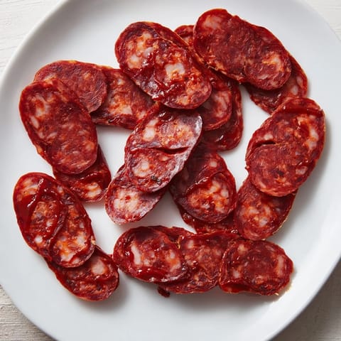 A vibrant S-shaped display of The Crimson Tide appetizer includes spicy chorizo and sweet cherries.