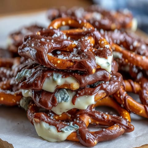 Festive St. Patrick's Day shamrock pretzel bites drizzled in white chocolate and sprinkled with green sugar for a sweet and salty holiday treat.