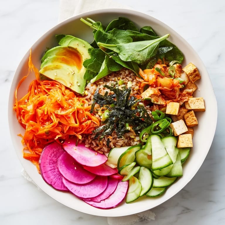 Hearty Fermented Vegetable Bowl bursting with tangy flavors and vibrant, crisp vegetables.  