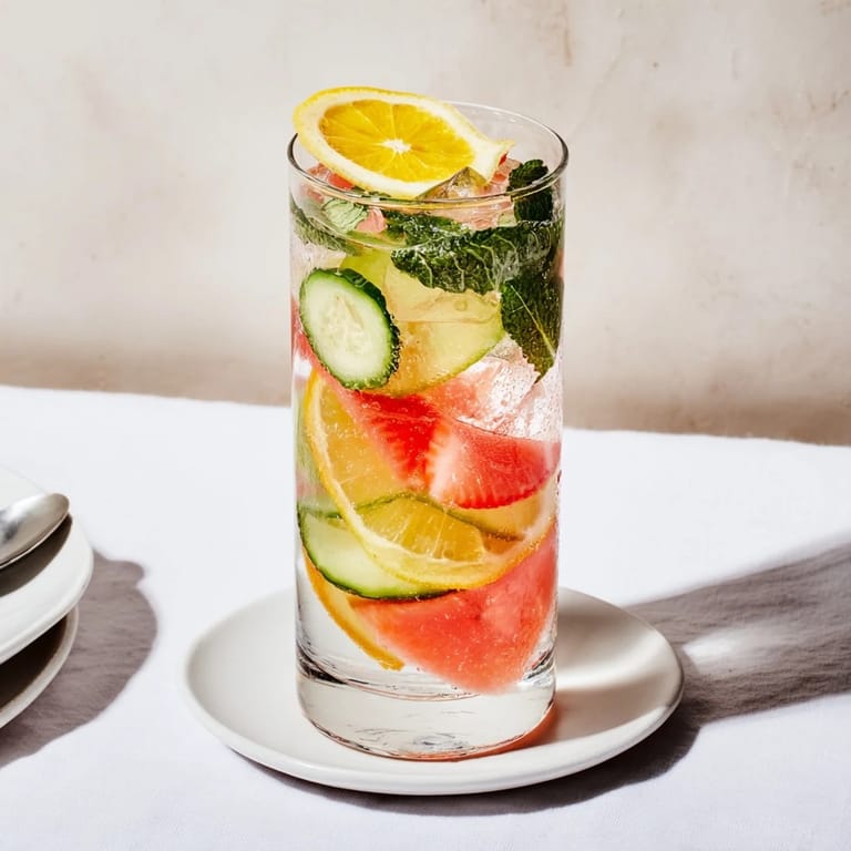 Hydrating water-based mocktails infused with herbs and fruit for a tasty treat.