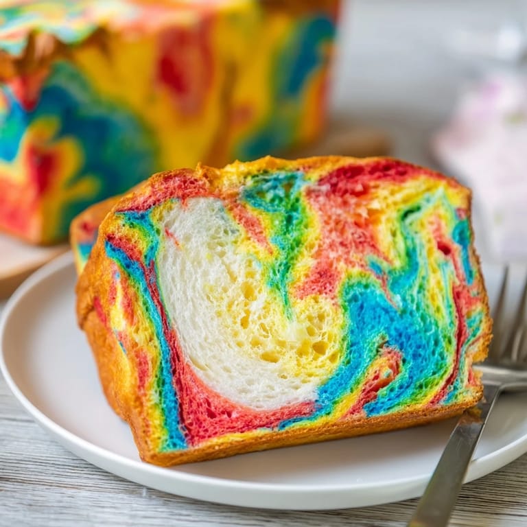 Colorful cloud bread creation, light and airy, ideal for festive gatherings or treats.  