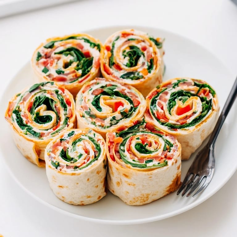 These beautifully arranged Christmas Scarf Tortilla Roll-Ups are a delicious and easy party appetizer you'll love.