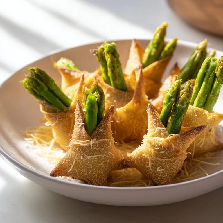 Oven-baked and delicious, these Star Shaped Asparagus Bundle Wraps are perfect for an elegant appetizer.