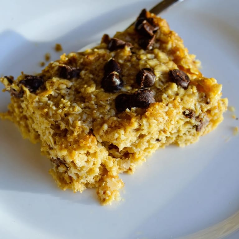 A close-up of freshly baked Baked Oats that Taste Like Cake, promising the sweet taste of breakfast.