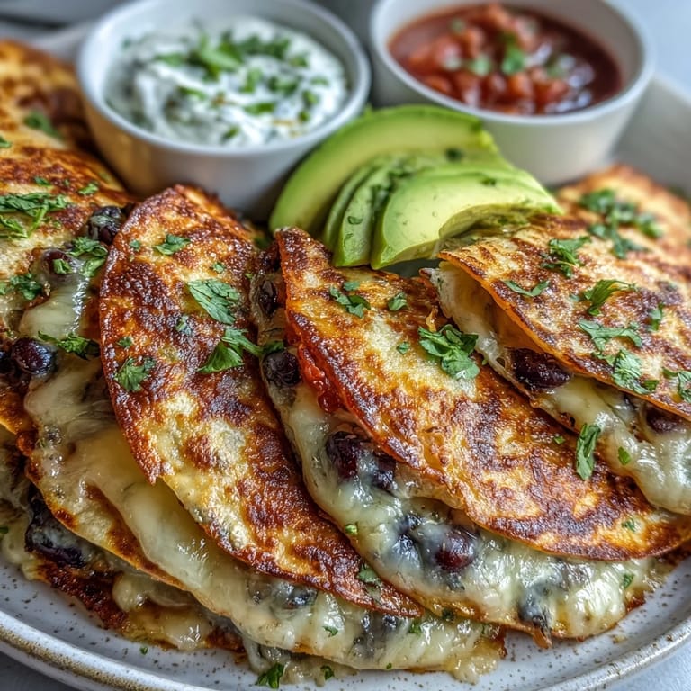 A Blooming Quesadilla Ring served with salsa, sour cream, and avocado slices in the center for a party appetizer.