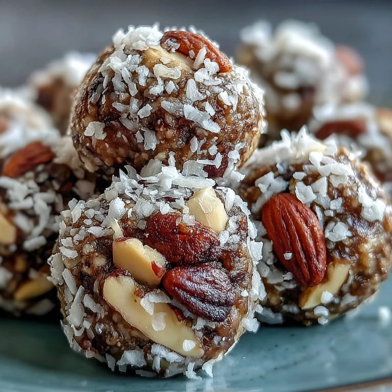 Quick no-bake Hojicha Energy Balls for an energizing vegan and gluten-free snack.